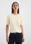 Marc O'Polo Bouclé-Pullover slim, Damen, weiss, Gr. xxl, 78% Baumwolle, 22% Polyamid