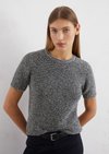 Marc O'Polo Kurzarm-Pullover slim, Damen, blau, Gr. xxs, 80% Baumwolle, 20% Polyester