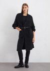 Marc O'Polo Strickmantel oversize, Damen, blau, Gr. xs, 100% Baumwolle