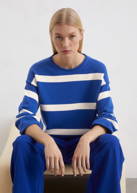 Marc O'Polo DfC jumper oversize, Dames, blauw, Xl, 100% Katoen