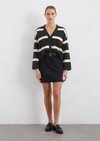 Marc O'Polo DfC Cardigan oversize, Damen, blau, Gr. xxl, 100% Baumwolle