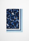 Marc O'Polo Quadratisches Schaltuch, Damen, blau, Gr., 58% Modal, 42% Baumwolle