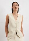 Marc O'Polo Getailleerd vest, Dames, wit, 40, 67% Linnen, 33% Viscose