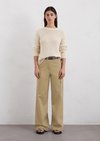 Marc O'Polo Wijde cargo broek, Dames, beige, 40, 58% Lyocell, 40% Katoen, 2% Elasthaan