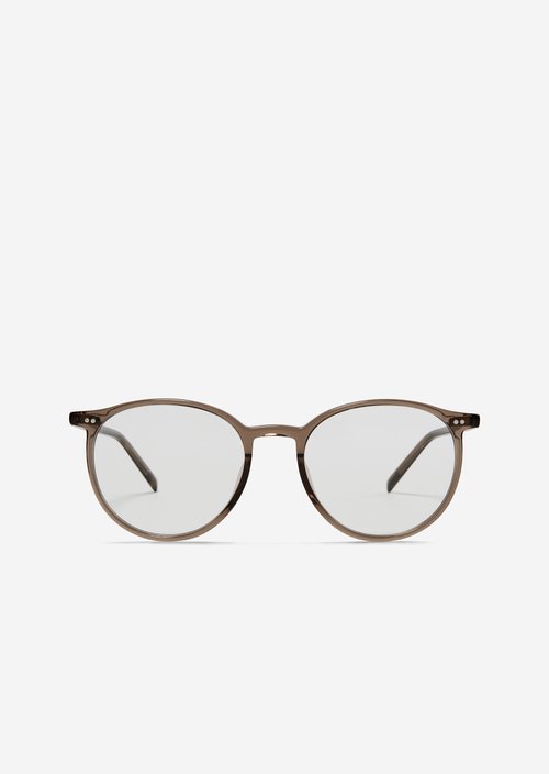 Round unisex panto glasses — brauntöne
