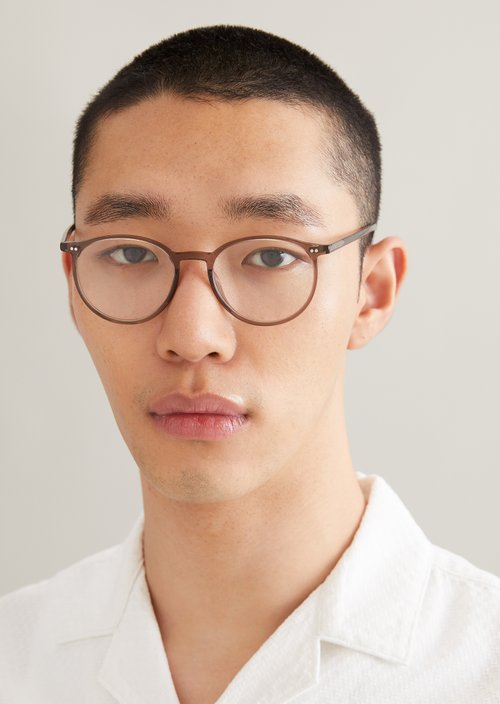Round unisex panto glasses — brauntöne