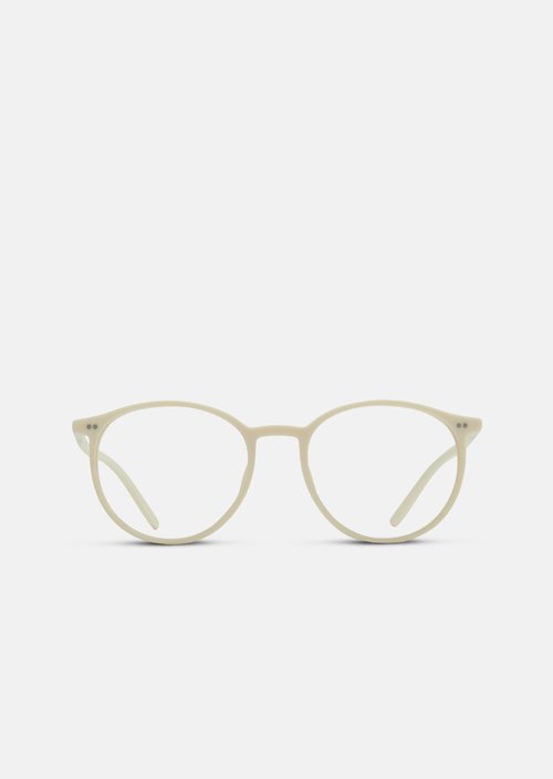 Round unisex panto glasses — gelbtöne