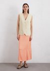 Marc O'Polo Ausgestellter Satinrock, Women, mellow peach, 40, 96% Viskose, 4% Elasthan