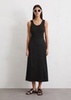 Marc O'Polo Ausgestellter Satinrock, Damen, schwarz, 32, 96% Viskose, 4% Elasthan
