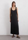 Marc O'Polo Satinkleid regular, Damen, schwarz, Gr. 32, 96% Viskose, 4% Elasthan