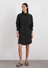 Marc O'Polo Overhemd jurk regular, Dames, zwart, 36, 68% Katoen, 28% Polyamide, 4% Elasthaan