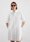 Marc O'Polo Overhemd jurk regular, Dames, wit, 40, 67% Katoen, 29% Polyamide, 4% Elasthaan