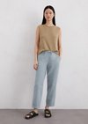 Joggpants tapered made from an organic cotton/linen blend