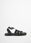 Marc O'Polo Sandale, Damen, schwarz, 40, 100% Leder (Rind)