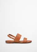 Sandal made from fine cowhide - brown | Sandals | MARC O'POLO