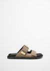 Marc O'Polo Pantolette, Damen, grau, Gr. 41, 100% Leder (Rind)