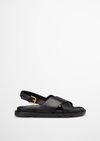 Marc O'Polo Sandale, Damen, schwarz, Gr. 37, 100% Leder (Rind)