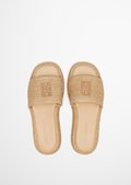 Plateau slides in raffia look - white | Sandals | MARC O'POLO