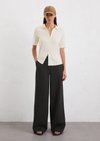Marc O'Polo Jersey blouse met korte mouwen, Dames, wit, S, 94% Viscose, 6% Elasthaan