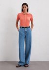 Marc O'Polo Kurzarm Poloshirt slim, Damen, rot, Gr. m, 100% Baumwolle