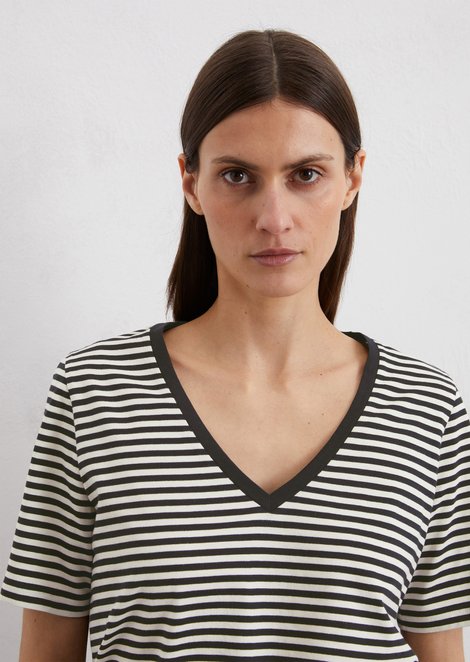Marc O'Polo Regular gestreept T-shirt, Dames, blauw, S, 100% Katoen