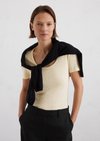 Marc O'Polo T-shirt regular, Dames, wit, S, 55% Linnen, 45% Lyocell
