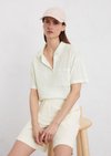 Marc O'Polo Poloshirt regular, Damen, weiss, Gr. xxs, 52% Baumwolle, 48% Viskose