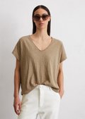 Tシャツ・カットソー PHILOSOPHY Women Tunic Tops 02122122 1003 Beige Button-Front Tunic Dress - Light beige/floral - Ladies | H&M US