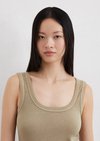 Marc O'Polo Top slim, Dames, beige, Xxs, 100% Katoen