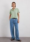 Marc O'Polo Poloshirt regular, Damen, grün, Gr. xxl, 96% Baumwolle, 4% Elasthan