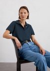 Marc O'Polo Poloshirt regular, Damen, blau, Gr. m, 96% Baumwolle, 4% Elasthan