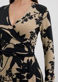 Slim jersey dress in wrap style made from stretchy viscose