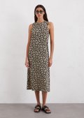 Sleeveless jersey dress relaxed made from stretchy viscose