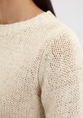 Knitted sweater slim made from an organic cotton blend