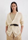 Marc O'Polo Cardigan loose, Damen, weiss, Gr. xxl, 70% Baumwolle, 30% Polyester
