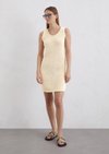 Marc O'Polo Ärmelloses Strickkleid slim, Damen, weiss, Gr. 32, 70% Baumwolle, 30% Polyester