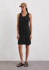 Marc O'Polo Ärmelloses Strickkleid slim, Damen, schwarz, Gr. 32, 70% Baumwolle, 30% Polyester