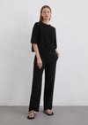 Marc O'Polo Pullover loose, Damen, schwarz, Gr. xxs, 100% Baumwolle