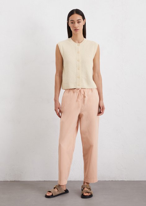 Marc O'Polo Mouwloos gebreid vest regular, Dames, wit, L, 78% Katoen, 22% Polyamide