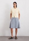 Marc O'Polo Kurzarm-Cardigan regular, Damen, weiss, Gr. xxl, 78% Baumwolle, 22% Polyamid