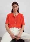 Marc O'Polo Regular vest met korte mouwen, Dames, rood, L, 78% Katoen, 22% Polyamide