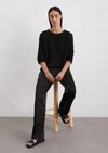 Marc O'Polo Pullover oversized, Damen, schwarz, Gr. m, 100% Baumwolle