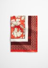 Marc O'Polo Schal mit Allover-Print, Damen, rot, Gr., 58% Modal, 42% Baumwolle