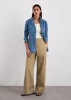 Marc O'Polo Jeansblazer shaped, Damen, blau, Gr. 38, 76% Lyocell, 24% Baumwolle