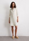 Marc O'Polo Leinenkleid relaxed, Damen, grau, Gr. 32, 100% Leinen