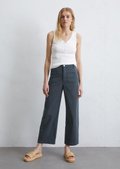 【関税&送料込】Golden  Tailored Trousers Studio Nicholson wide-leg high-waisted Trousers | Neutrals