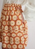 Flared mini skirt made from lightweight cotton voile