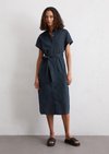 Marc O'Polo Relaxte overhemdjurk, Dames, blauw, 46, 100% Katoen