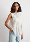 Marc O'Polo Ontspannen mouwloze blouse, Dames, wit, 34, 100% Katoen