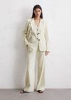 Marc O'Polo Blazer regular, Dames, beige, 32, 55% Linnen, 42% Viscose, 3% Elasthaan